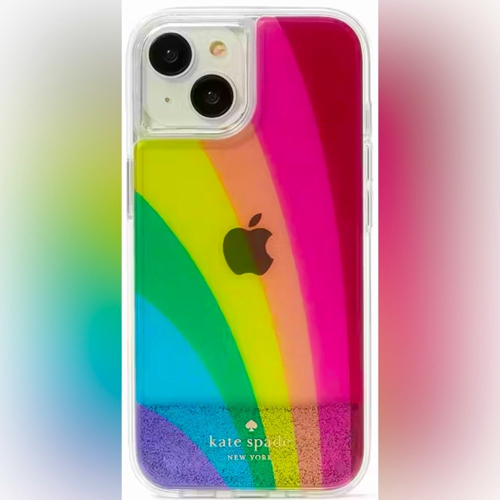 WOW*SALE NEW**Kate Spade iPhone 15 Rainbow Case Cover